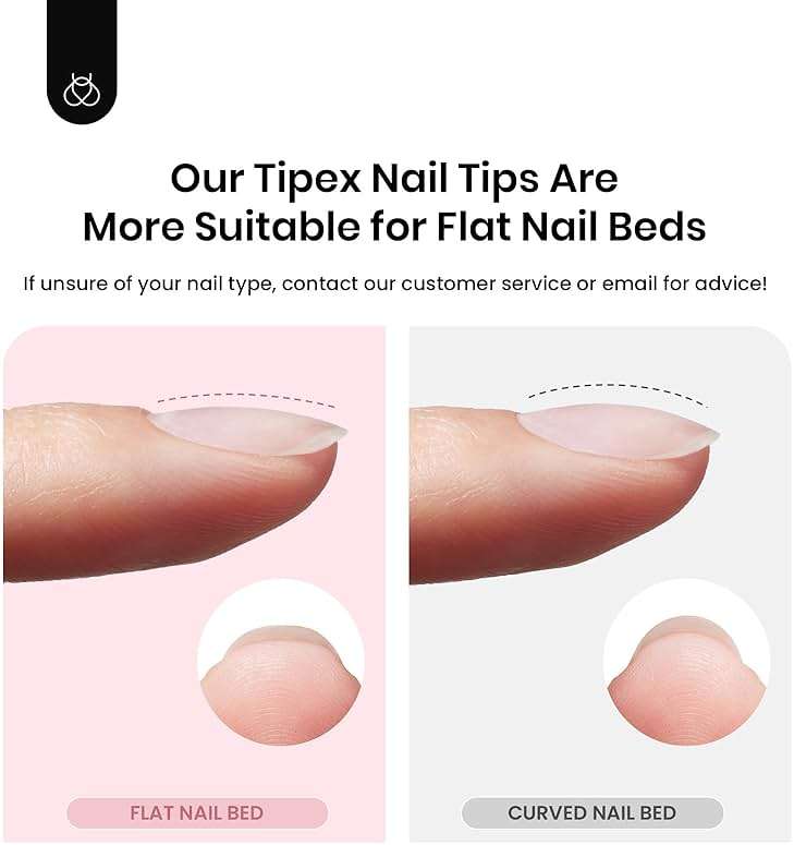 Beetles Tipex Instant Apex Nail Tips, Short Oval, 16 Sizes 00–14, 512pcs, No Builder Gel Required, Thicker Strong Acrylic Tips for DIY Salon-look Extensions - Image 6