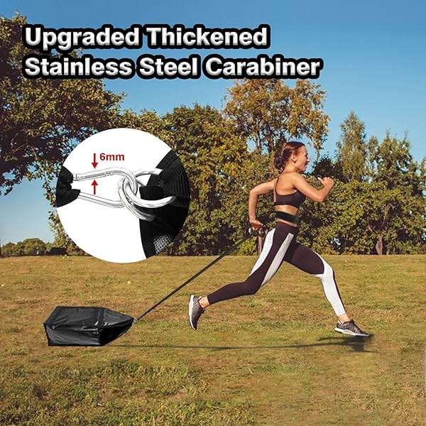 doksmeria Weight Sled Trainer Adjustable, Upgrade Sandbag Sled Trainer Resistance Sled Trainer for Sprinter Speed Training Indoor Outdoor, Running Sled Trainer with 3 Weight Sandbags - Image 2