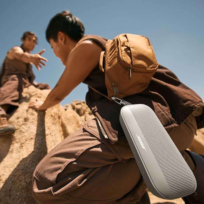Bose SoundLink Flex Bluetooth Speaker (2nd Gen) - Portable Outdoor Speaker with Hi-Fi Audio, Waterproof and Dustproof, USB-C, Up to 12 Hours Battery Life, Sandstone - Image 3