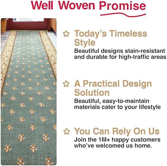 Well Woven Fleur de Lis Elegance Traditional Light Blue 9x13 (9'3" x 12'6") Large Area Rug – 100% Jute Backing, Durable Living Room, Bedroom & Dining Room Large Area Rug - Image 3