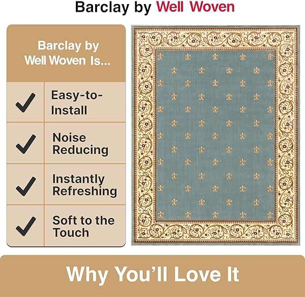 Well Woven Fleur de Lis Elegance Traditional Light Blue 9x13 (9'3" x 12'6") Large Area Rug – 100% Jute Backing, Durable Living Room, Bedroom & Dining Room Large Area Rug - Image 7