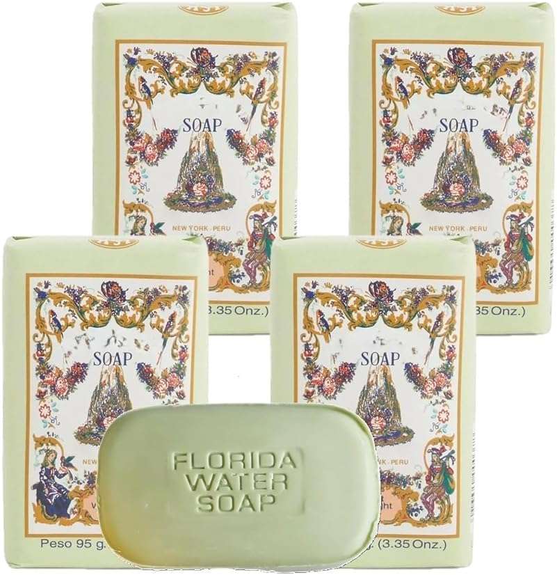 Lanman & Kemp Florida Water Scented Soap Bar/Jabon De Tocador Agua De Florida 3.35 Oz (Pack of 4) - Image 1