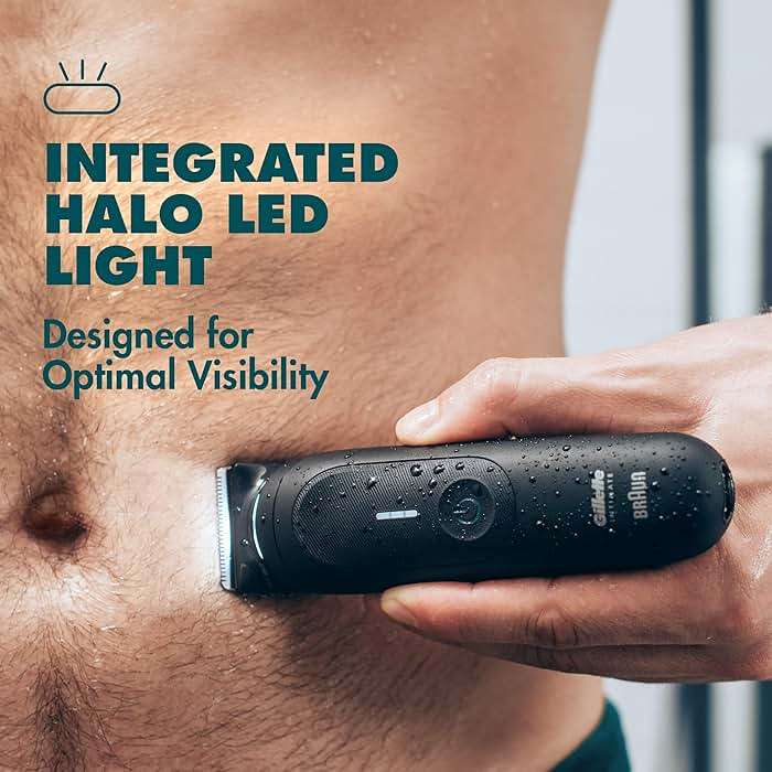 Gillette i7 Intimate Men’s Premium Pubic Hair Trimmer, Waterproof LED Body Hair Trimmer for Men, Manscaping Body Groomer - Image 5