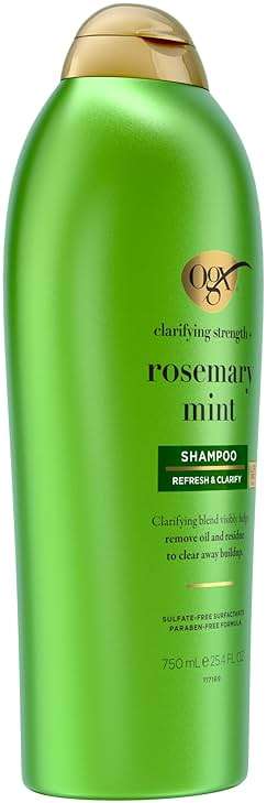 OGX Clarifying Strength + Rosemary Mint Shampoo, Clarifying Shampoo for Oily Hair Visibly Helps Remove Oil & Residue to Clear Away Buildup, Sulfate-Free Surfactants, 25.4 fl. Oz - Image 7