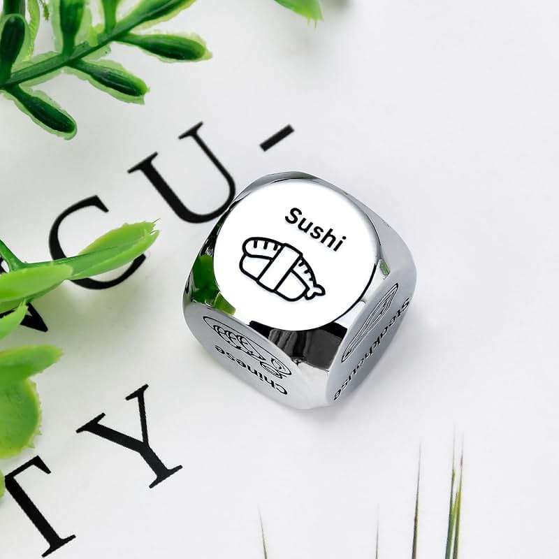 Fathers Day Dad Gifts from Daughter Son Wife Dad Birthday Gifts for Him Her Women Men Girlfriend Boyfriend Couple Anniversary Steel Food Decision Dice Funny Present for Christmas Stocking Stuffers - Image 4