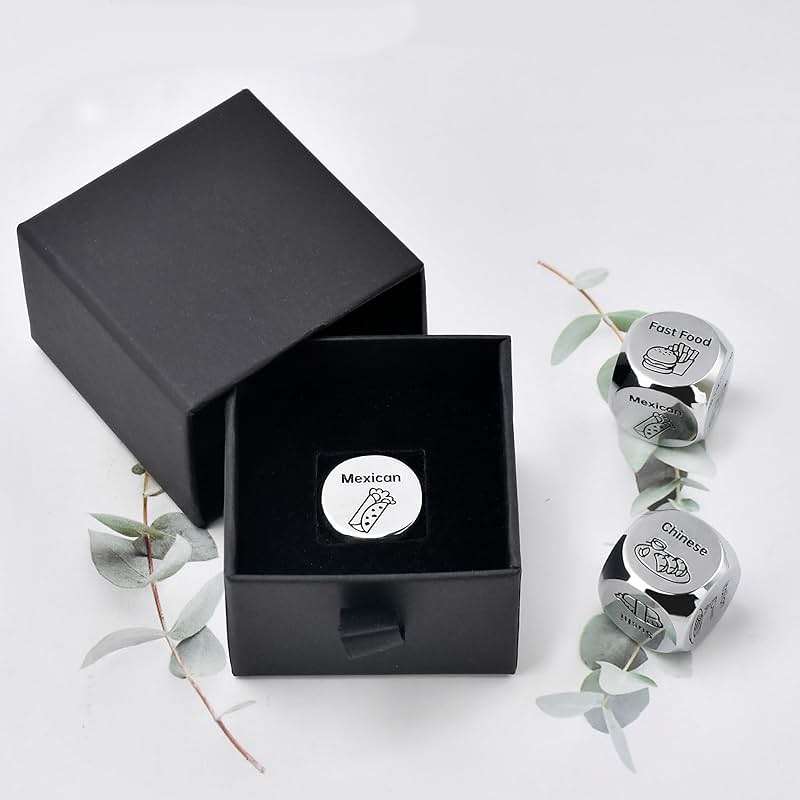 Fathers Day Dad Gifts from Daughter Son Wife Dad Birthday Gifts for Him Her Women Men Girlfriend Boyfriend Couple Anniversary Steel Food Decision Dice Funny Present for Christmas Stocking Stuffers - Image 5