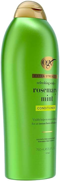 OGX Extra Strength Refreshing Scalp + Rosemary Mint Conditioner, Nourishing Hair & Scalp Conditioner Infused with Rosemary for Healthy-Looking Hair, Sulfate-Free Surfactants, 25.4 fl. oz - Image 6