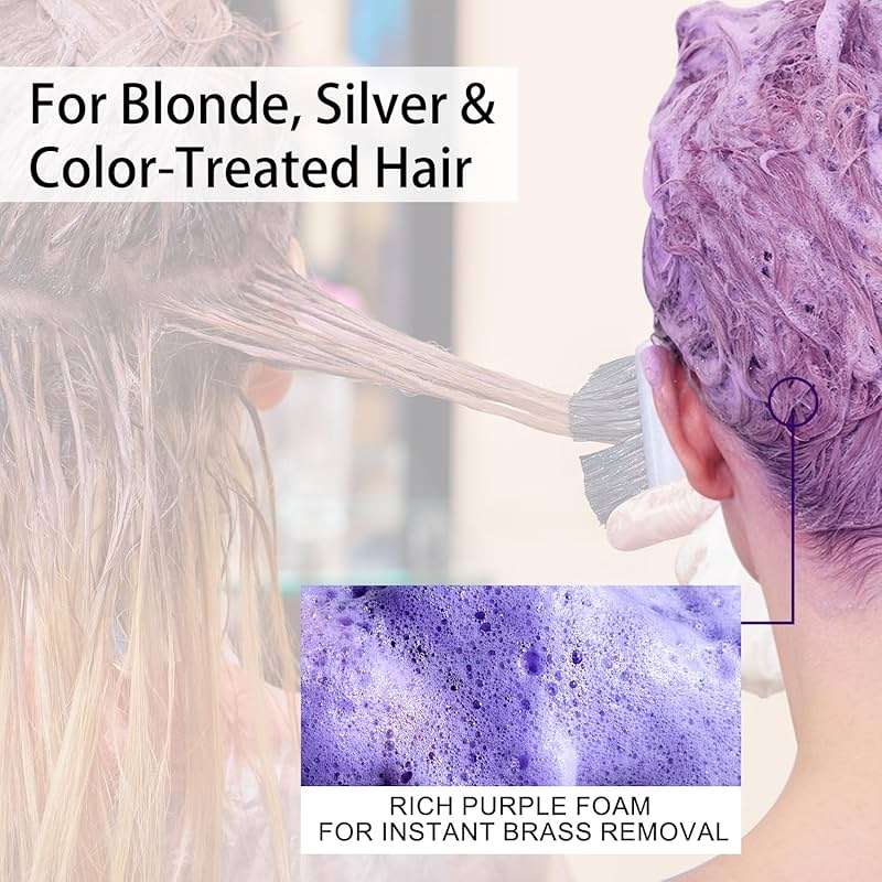 SAPHUS Sulfate Free Brass Toning Purple Shampoo Bar for Blonde, Bleached, Silver, or Brown Highlighted Hair, Travel Friendly, with Tin Container +Sponge - Image 4