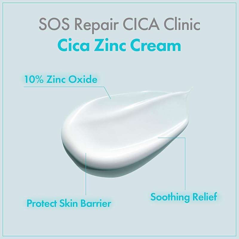 TOSOWOONG Zinc Oxide 10 Cream, 100,000ppm Zinc Oxide, Heal, Soothe Acne, Redness, Rosacea Treatment, Skin Barrier Repair, Moisture, Non-Comedogenic, Korean Skincare, 50g, 1.76 oz. - Image 4
