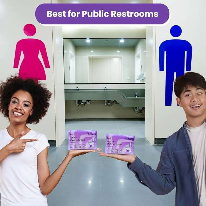 ST&JT Travel Toilet Seat Covers Disposable (100 Pack) – Biodegradable & Flushable Toilet Seat Cover, XL Protection for Adults & Kids – Travel Essential for Public Restrooms, Airplane, Camping. - Image 8