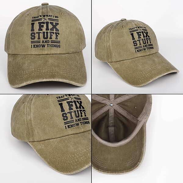 Valporia I Fix Stuff Funny Dad Hat Gifts for Men Who Have Everything Baseball Cap Ideas for Birthday Anniversary - Image 3