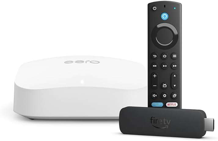 Amazon eero Pro 6E mesh wifi router (1-pack) with Amazon Fire TV Stick 4K Max - Image 1