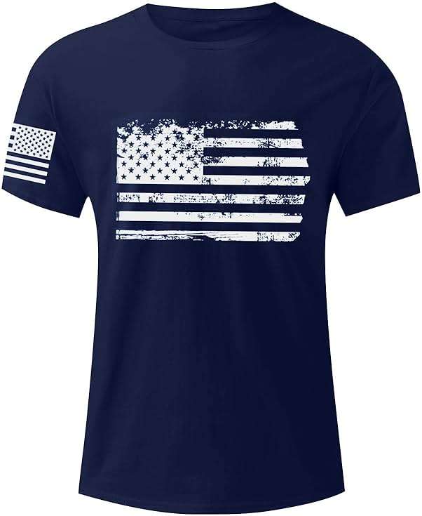 RTRDE Men's Crewneck T-Shirts Graphic Tees Summer Casual 2024 Election Shirt Short Sleeve Flag Print Tshirts, M-5XL - Image 3