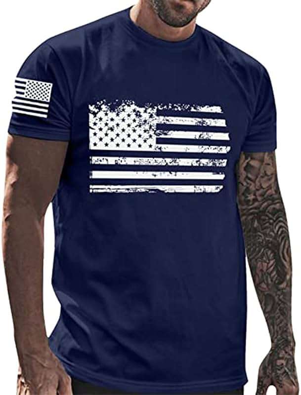 RTRDE Men's Crewneck T-Shirts Graphic Tees Summer Casual 2024 Election Shirt Short Sleeve Flag Print Tshirts, M-5XL - Image 5
