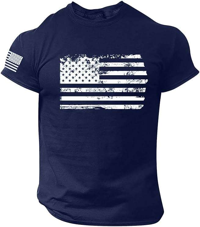 RTRDE Men's Crewneck T-Shirts Graphic Tees Summer Casual 2024 Election Shirt Short Sleeve Flag Print Tshirts, M-5XL - Image 6