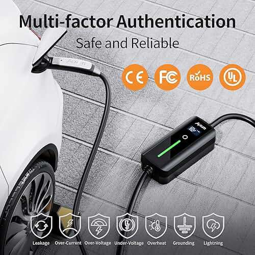 Alxum Level 2 Tesla Charger - 32Amp Tesla Portable Charger with 16.4 ft Cable for Home and Outdoor Mobile Connector with NEMA 14-50 Plug Compatible with All Models X/Y/3/S and Cybertruck - Image 5
