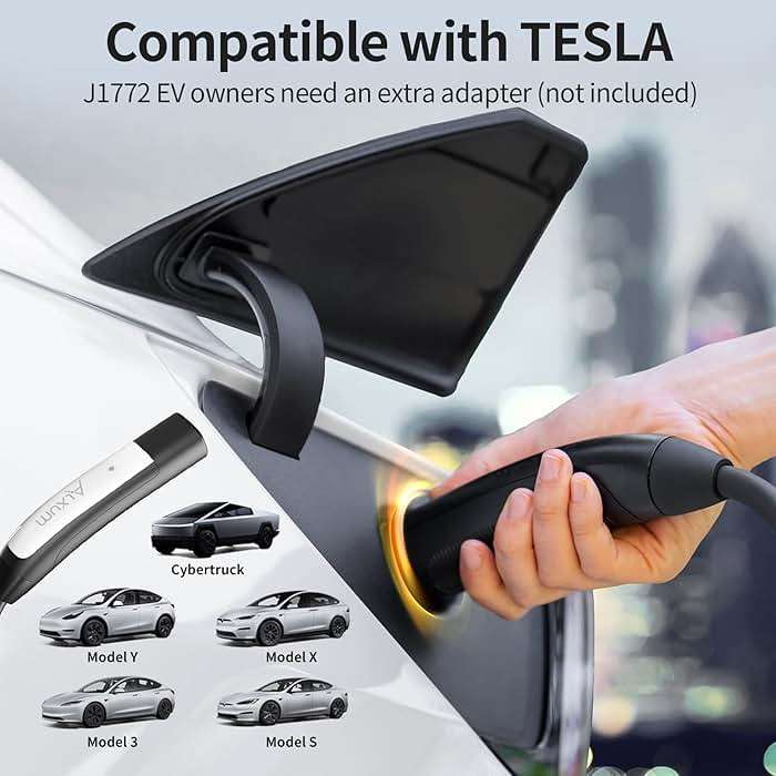 Alxum Level 2 Tesla Charger - 32Amp Tesla Portable Charger with 16.4 ft Cable for Home and Outdoor Mobile Connector with NEMA 14-50 Plug Compatible with All Models X/Y/3/S and Cybertruck - Image 7