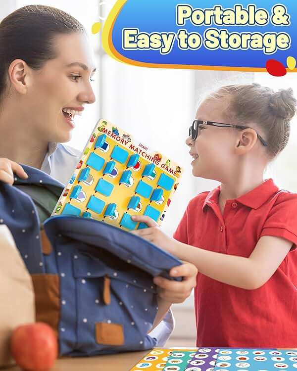 Matching Memory Game for Kids Ages 3-5 4-8, Board Games for 4-6, Car Airplane Camping Travel Toys Games Activities for 3-5 4-8, Toddler Kid Road Trip Essentials, Birthday Gifts for Kids Boys Girls - Image 5