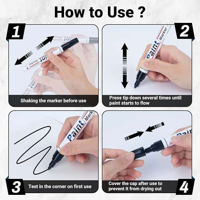 Paint Markers 4 Colors Oil Based Paint Pens – Gold, Silver, Black & White Permanent Paint Marker Set for Metal, Wood, Glass, Rock, Fabric – Waterproof Quick Dry, Easter Egg Decorating & DIY Crafts - Image 5