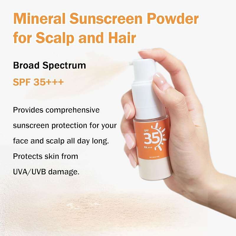 IONSGAKO Mineral Sunscreen Powder SPF 35 Setting Powder for Scalp, Hair, Face - Breathable Translucent Scalp Sunscreen Broad Spectrum UV Protection Cruelty-Free Formula 0.71oz - Image 2
