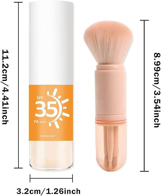 IONSGAKO Mineral Sunscreen Powder SPF 35 Setting Powder for Scalp, Hair, Face - Breathable Translucent Scalp Sunscreen Broad Spectrum UV Protection Cruelty-Free Formula 0.71oz - Image 8
