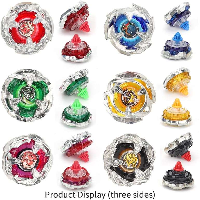 X Battling Top Gyro Toy Set, 12 Spinning Tops, 3 Launchers with Storage Box, Turbo Set Metal Fusion Game,Birthday Gift for Kids Children Boys Ages 6+ - Image 5