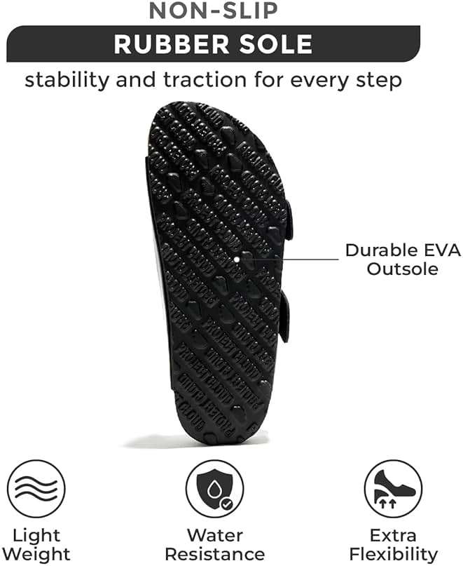 Project Cloud Genuine Leather Flat Sandals for Women 2025 Comfortable Beach Essentials Womens Sandals Memory Foam Vacation Essentials Slides for Women Footwear (Santorini) - Image 5