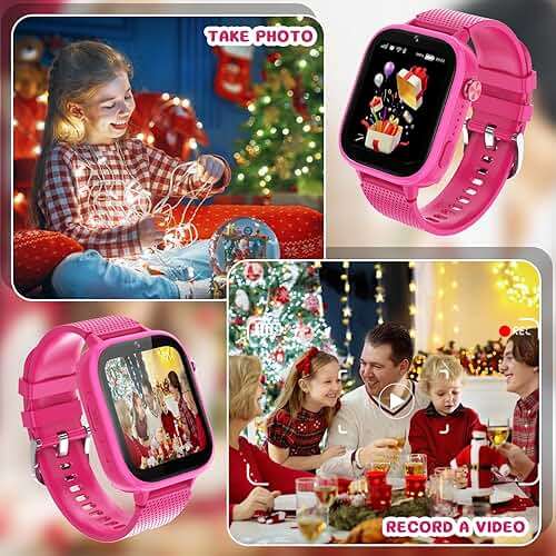 OKYUK 4G Kids Smart Watches Girls Gifts Age 3-12, Smart Watch for Kids with 47 Games, two-way calling feature, SOS emergency call Camera Video Recorder Gift Toys for Girls Ages 5 6 7 8 9 10 (Rose Red) - Image 6