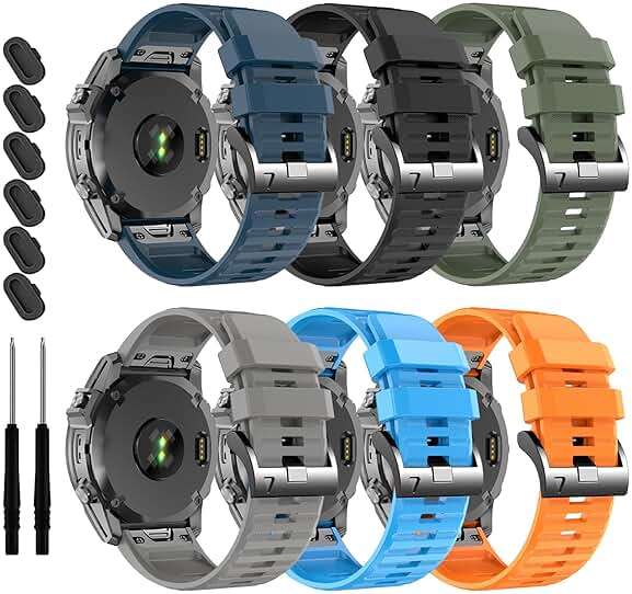 Silicone Band for Garmin Enduro 3 2/Fenix 8 pro/tactix 8 AMOLED 51mm/Fenix 7X/6X pro sapphire solar/5X plus, 26mm Quickfit Sprot Watch Strap Replacement for Descent Mk2i/3i/epix Pro/quatix 8 51mm - Image 1