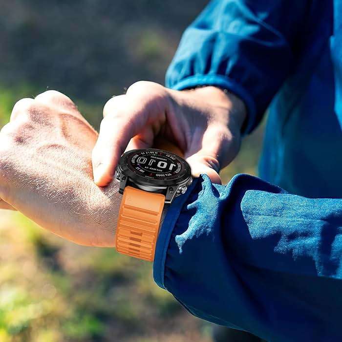 Silicone Band for Garmin Enduro 3 2/Fenix 8 pro/tactix 8 AMOLED 51mm/Fenix 7X/6X pro sapphire solar/5X plus, 26mm Quickfit Sprot Watch Strap Replacement for Descent Mk2i/3i/epix Pro/quatix 8 51mm - Image 7