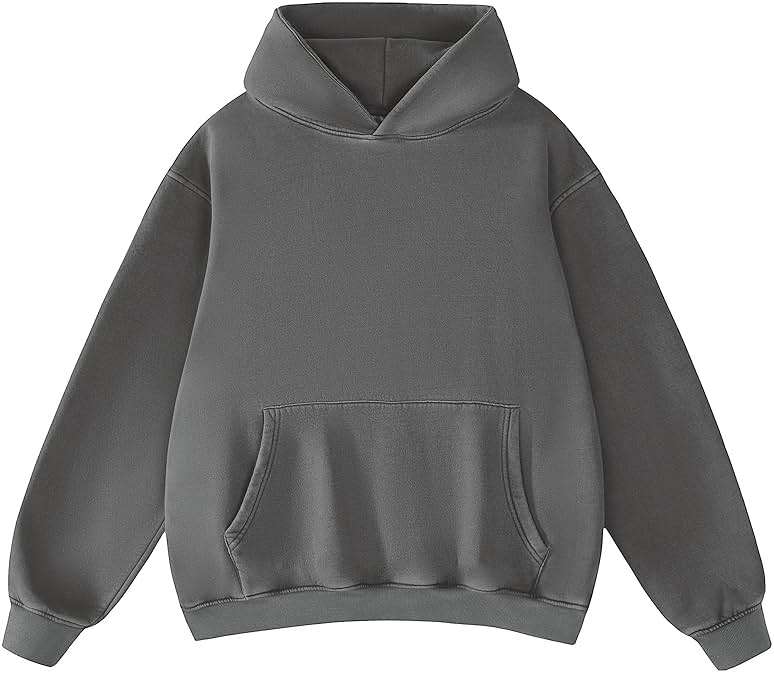 FAIABLE Mens Womens Oversized Acid Wash Hoodie Unisex Heavyweight Fleece Sweatshirt Vintage Cotton Hoodies 2026 - Image 1