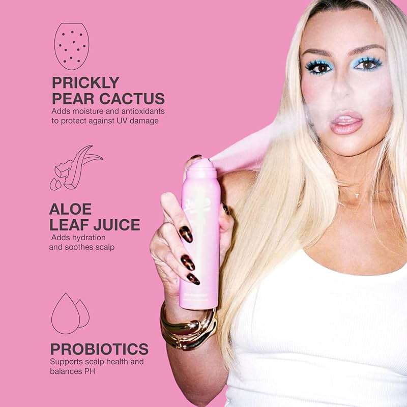 Jeff's Barbershop x Tana Mongeau Dry Shampoo, Clear Dry Shampoo Hair Spray, No White Residue, Talc Free, All Hair Types, 4.1 fl oz - Image 2