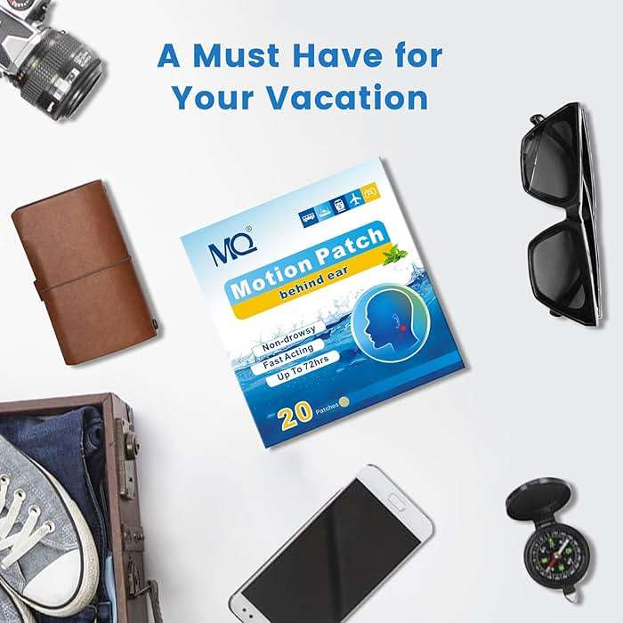 MQ 20ct Motion Sickness Patches, Light Color, Sea Sickness Patches Non Drowsy & Waterproof, Cruise Ship Travel Essentials, Fast Acting & Long Lasting 72H - Image 6