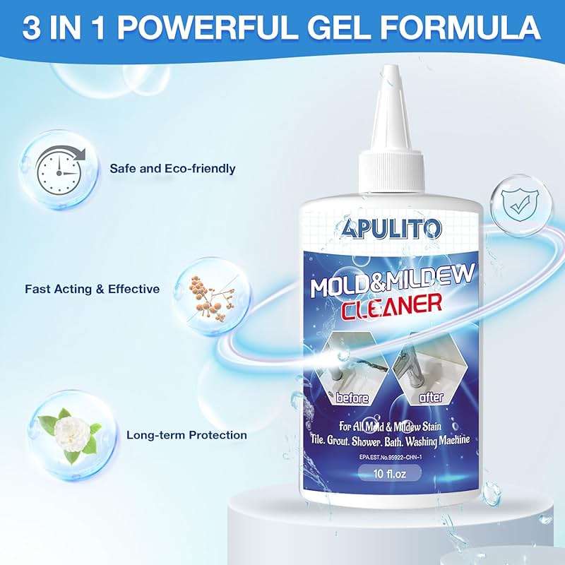 APULITO Household Cleaner Gel Cleaning Gel for Shower Bathroom Tile Sink Kitchen 10 Fl Oz (Pack of 1) - Image 2