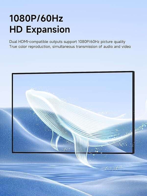 Hagibis USB 3.0 or USB C to Dual HDMI Adapter for Mac&Windows, MST Dual Monitor Converter Triple Display for Apple M1/M2/M3 Chip HDMI Splitter Extended for MacBook Pro Air Mac mini Studio - Image 4