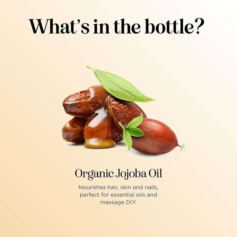 Organic Jojoba Oil Cold Pressed Unrefined - 100% Pure Organic Certified Oil for Skin Hair & Nails - Organic Skin Care & Natural Beauty DIY Carrier Oil - Dermatologist Tested & Non GMO (4 Fl Oz) - Image 4