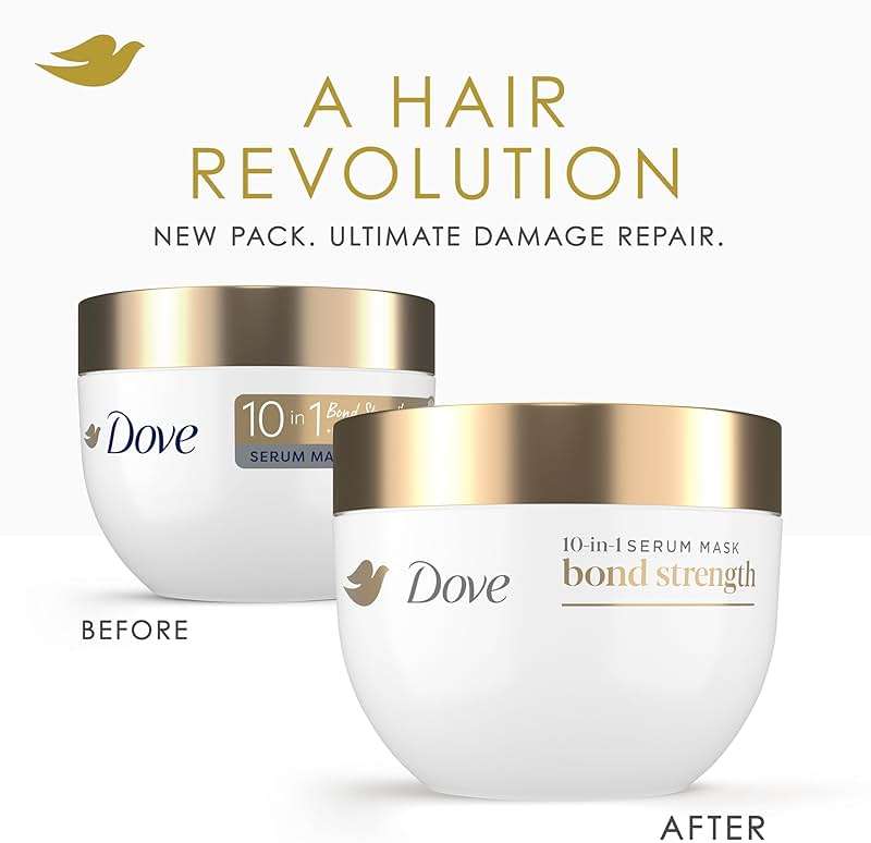 Dove Hair Bond Strength 10in1 Serum Mask for Chemically Damaged Hair with Bio-Protein Care Technology plus Peptide Complex 9.2 fl oz. - Image 4