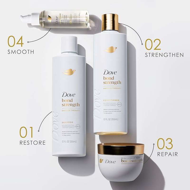 Dove Hair Bond Strength 10in1 Serum Mask for Chemically Damaged Hair with Bio-Protein Care Technology plus Peptide Complex 9.2 fl oz. - Image 7