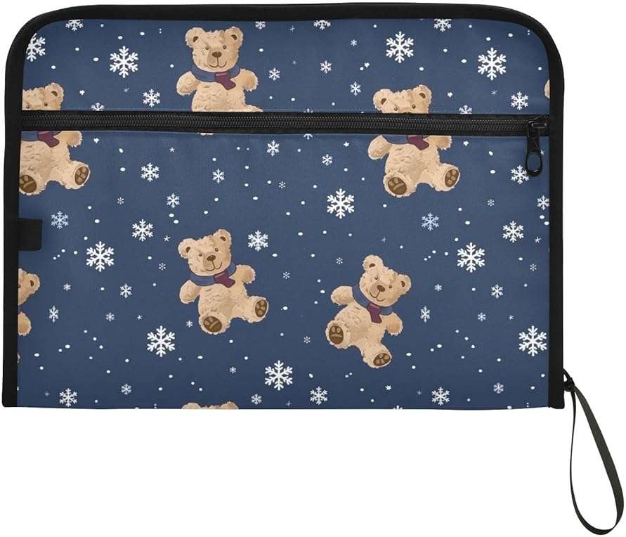 Toy Bears Theme Expanding File Folder with Sticky Labels, 13 Pockets Accordion File Folder Document Organizer with Zipper Closure - Image 7
