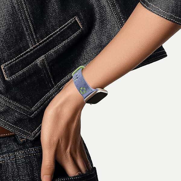 Floral Engraved Band Compatible with Apple Watch Band Women 40mm 38mm 41mm 42mm 44mm 45mm 46mm 49mm, Soft Silicone Two-Tone Flower Sport Strap for iWatch Series 10 9 8 7 6 5 4 3 2 1 SE Ultra - Image 6