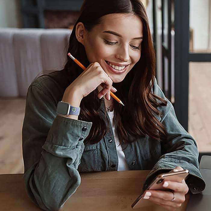 Floral Engraved Band Compatible with Apple Watch Band Women 40mm 38mm 41mm 42mm 44mm 45mm 46mm 49mm, Soft Silicone Two-Tone Flower Sport Strap for iWatch Series 10 9 8 7 6 5 4 3 2 1 SE Ultra - Image 8