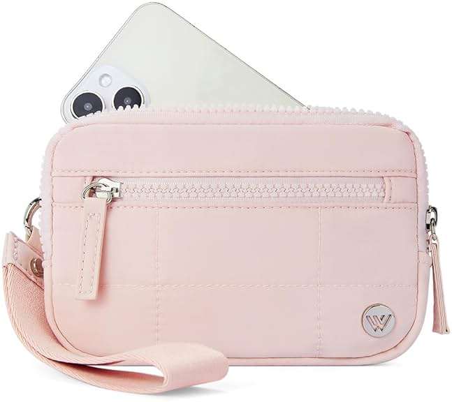 WESTBRONCO Wristlet Wallets for Women – RFID Blocking Quilted Nylon Phone Wallet, Card Holder Purse for Travel & Everyday Use - Image 1