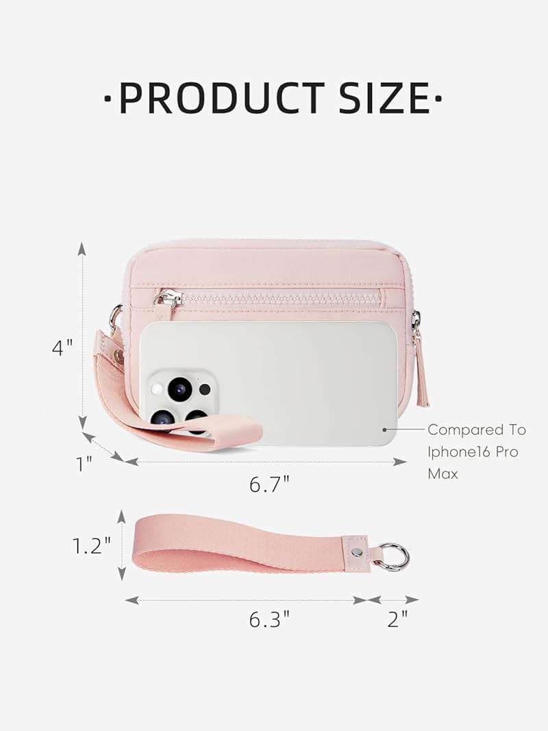 WESTBRONCO Wristlet Wallets for Women – RFID Blocking Quilted Nylon Phone Wallet, Card Holder Purse for Travel & Everyday Use - Image 3