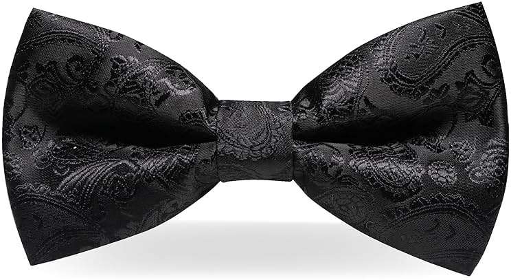 JEMYGINS Paisley Pre-tied Bow Tie and Pocket Square Cufflinks Lapel Pin Sets for Men 4PCS - Image 4