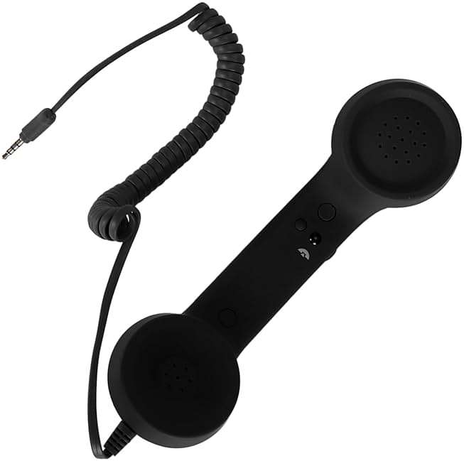FLEXMAN Bluetooth Retro Phone, Radiation Proof Vintage Phone Handset with 3.5mm Socket, Multifunction Classic Retro Phone Handset for Smartphone Decorations Props (Black) - Image 5