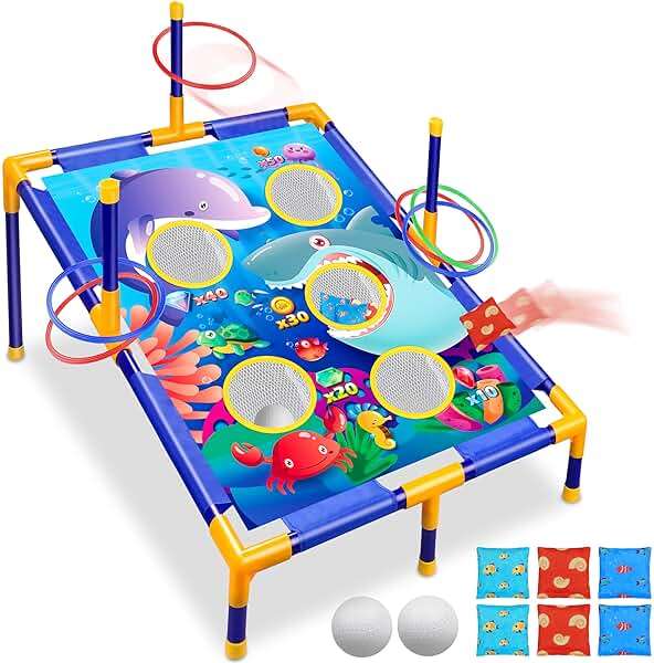 Animal Bean Bag Toss Game Toy Outdoor Toss Game, Family Party Party Supplies for Kids, Gift for Boys Birthday or Christmas for Toddlers Ages 3 4 5 6 Year Old - Image 1