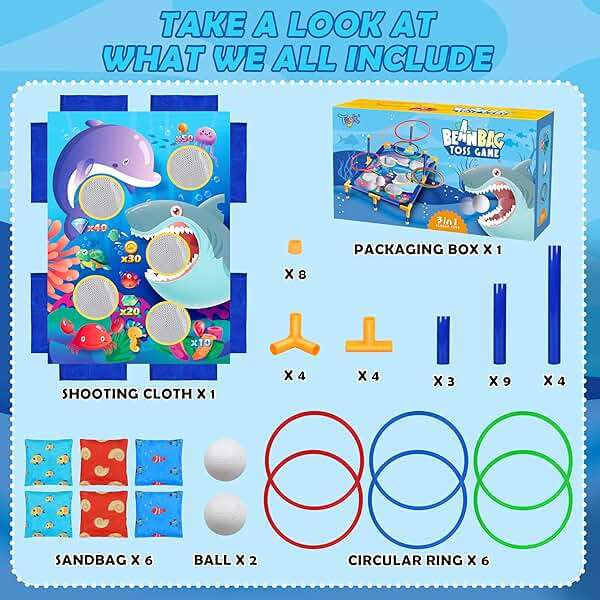 Animal Bean Bag Toss Game Toy Outdoor Toss Game, Family Party Party Supplies for Kids, Gift for Boys Birthday or Christmas for Toddlers Ages 3 4 5 6 Year Old - Image 3