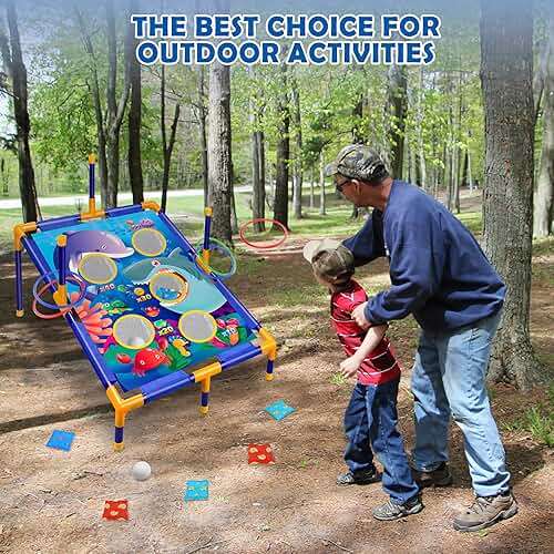 Animal Bean Bag Toss Game Toy Outdoor Toss Game, Family Party Party Supplies for Kids, Gift for Boys Birthday or Christmas for Toddlers Ages 3 4 5 6 Year Old - Image 5