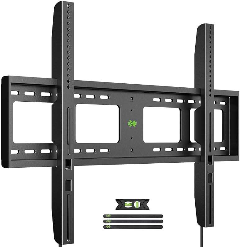 USX MOUNT Heavy Duty Fixed TV Wall Mount for 65-100 inch Flat TVs, Max Load 200 Lbs, Low Profile Bracket Fits 16" 18" 24" 32 inch Stud Spacing, Max VESA 800x600mm for Most 65 75 85 86 90 98 100 TVs - Image 1