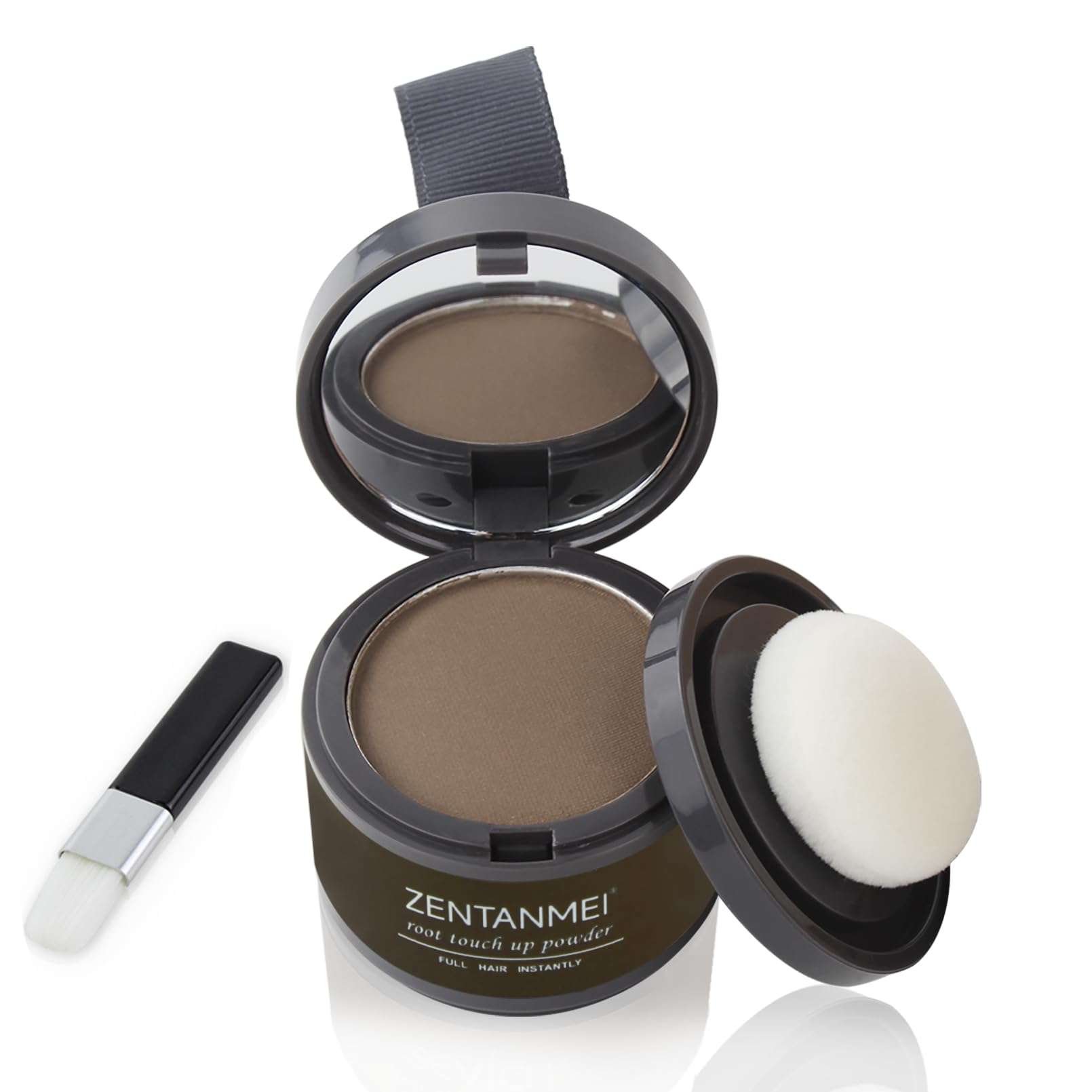 ZENTANMEI Root Touch Up Hairline Powder for Women & Men, Gray Hair Cover Up, Hairline Shadow Powder Sweatproof & Windproof, 0.14 oz Root Cover Up for Thinning Hair (Brown) - Image 1